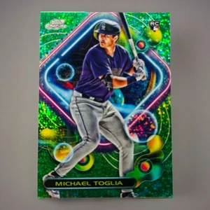 Michael Toglia Green Space Dust /75 RC Parallel 2023 Topps Cosmic Chrome Rockies - Picture 1 of 2
