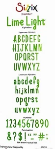 Sizzlits Lime Light Alphabet 35 dies #654714 Retail $172.99 RETIRED, 1 5/8" tall - Picture 1 of 4