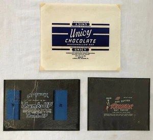 Group of 3 Candy Wrappers: Chocolate Marshmallow, Thumbs Up, Rumbar - Picture 1 of 2