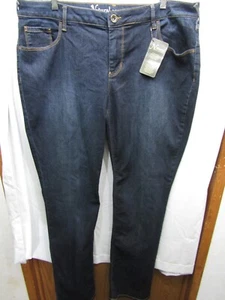 NEW WOMENS NATURAL REFLECTIONS STRETCH BLUE JEAN PANTS SIZE 18T INSEAM 35" - Picture 1 of 5