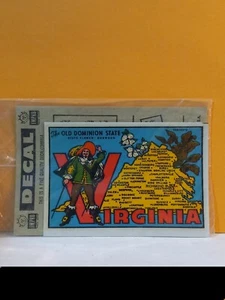 Vtg Impko Virginia Old Dominion State Water Transfer Travel Souvenir Decal - Picture 1 of 3
