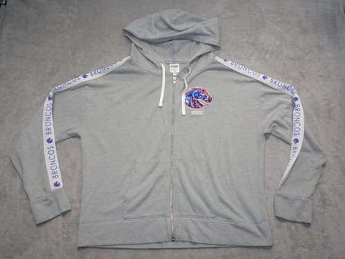 UNDERCOVER Felpa con cappuccio e zip intera donna rosa Victorias Secret Denver Broncos grigio medio scintillante