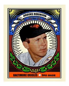 LIMITED EDITION CUSTOM ART POSTER OF  BROOKS ROBINSON 16 inches by 20 inches - Picture 1 of 1
