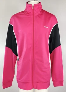 Chaqueta Reebok Cremallera Completa - Talla XL - Rosa y Negro - Bolsillos - Imagen 1 de 14