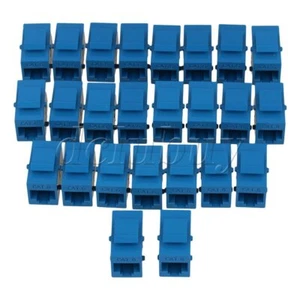 25PCS Cat6 RJ45 Blue Coupler Female Adapter for Keystone Panel - Afbeelding 1 van 6