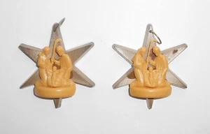 2 Vintage Plastic Nativity Stars - Made in Italy - Picture 1 of 5