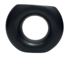 Classic Style Donut Vase Double Bud Black MCM - Picture 1 of 8