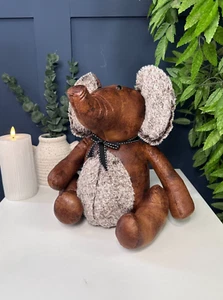 Heavy Sitting Elephant Doorstop – Faux Leather Finish | 28cm Tall - Picture 1 of 6