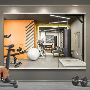 48X24 Full Length Mirror Glass Frameless Body Large for Home Gym Workout Garage - Picture 1 of 12