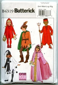 Simple Costumes for Children - Butterick Sewing Pattern - S-M--L-XL (4-14 NEW) - Picture 1 of 2