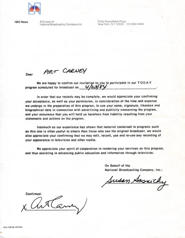 ART CARNEY - DOCUMENT SIGNED Cover