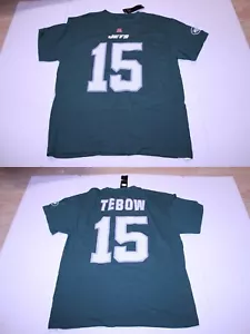 Men's New York Jets Tim Tebow L NWT Jersey T-Shirt Tee (Green) NFL Team Apparel - Picture 1 of 5