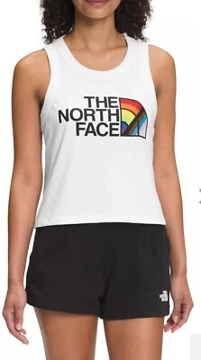 THE NORTH FACE RAINBOW PRIDE WOMEN'S RECYCLED TANK L WHITE NF0A6JAJFN4 NWT  - Image 1 of 2