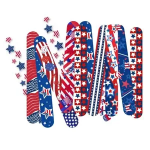 50 Pcs Independence Day Slap Bracelets Snap Wristbands for 4th of July Party - Picture 1 of 5