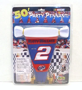 Rusty Wallace 2 NASCAR Party Pennants 50' Great For Tailgating, Party Room - Picture 1 of 1