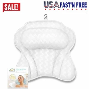 3D Mesh Bath Pillow Spa Pillow Head Rest for Hot Tub Bathtub w 6 Suction Cup US - Picture 1 of 10