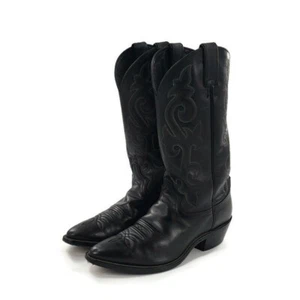Justin Buck Stiefel Herren Größe 8,5 EE Schwarz Leder Western Cowboystiefel 1409 - Bild 1 von 12