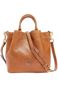 Dooney & Bourke Florentine Leather Small Barlow Crossbody Natural - Picture 1 of 3