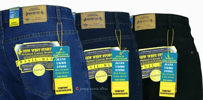 Jeans uomo regular pantaloni Cotone denim elasticizzato Taglie Forti da 46 a 74 - Immagine 1 di 4