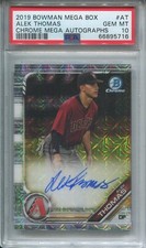 2019 Bowman Chrome Alek Thomas Mega Mojo Refractor Autograph PSA 10 GEM MINT RC