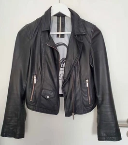 MILESTONE edle butterweiche Lederjacke 100% Lammnappa Schwarz Gr. 34 XS TOP - Bild 1 von 15