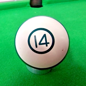 Bola de billar de repuesto de colección 2 1/4" de diámetro estándar # 14 rayas verde### - Imagen 1 de 5