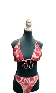Wild Fable Heart Print 2 PC Swimsuit Women/Juniors Medium - Picture 1 of 6