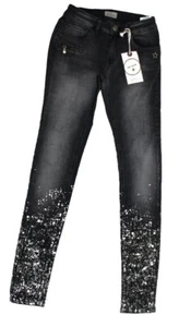 DAMENJEANS JEANSHOSE JEANS GLÜCKSTERN D6018024 JASMINE MID RISE SLIM SCHWARZ W26 - Bild 1 von 4