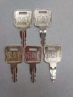 ( 5 )  Cat Keys Caterpillar Heavy Equipment Ignition Key 5P8500 Excavator, - Image 1 of 2