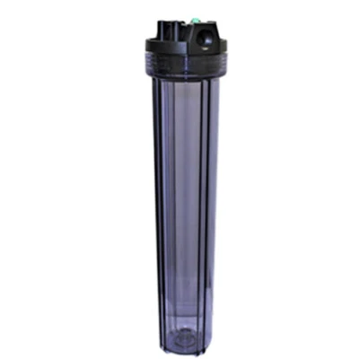 Water Filter Housing 2.5" x 20" Clear Pack of 2 Pressure Cap Release 2 Housings - Image 1 of 4