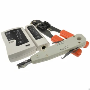Netzwerk RJ45 RJ11 Tester mit Crimper und Punch Down Tool Kit - Bild 1 von 5
