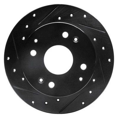 For Acura Vigor 92-94 DFC Premium Drilled & Slotted Rear Driver Side Brake Rotor Foto 1 de 4