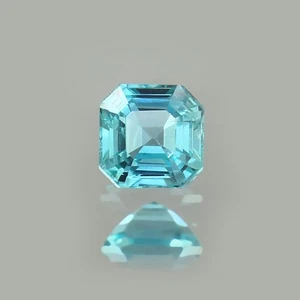 Natural Flawless Blue Green Parti Sapphire Loose Gemstone Asscher Cut 2.45 CT - Picture 1 of 5