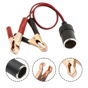 12V Car Battery Clip on Cigarette Lighter Power Socket Adapter for Fridge Pump - Picture 1 of 13