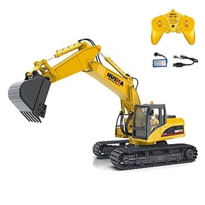 1/14 HUINA 15CH 2.4G Electric RC Excavator 1535 RTR Digger Battery Sound Effects - Picture 1 of 4