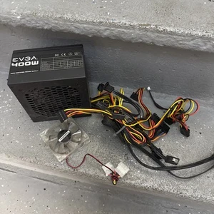 EVGA 400W Power Supply 100-N1-0400 W/ Other Light Up Fan Used Works - Picture 1 of 16