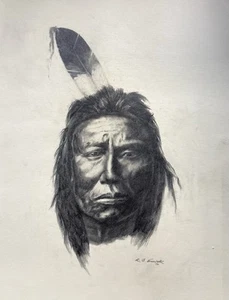 R.G. Smith Art: 1996 "Arakari Man" Original Signed Drawing ~11" x 16" - Picture 1 of 4