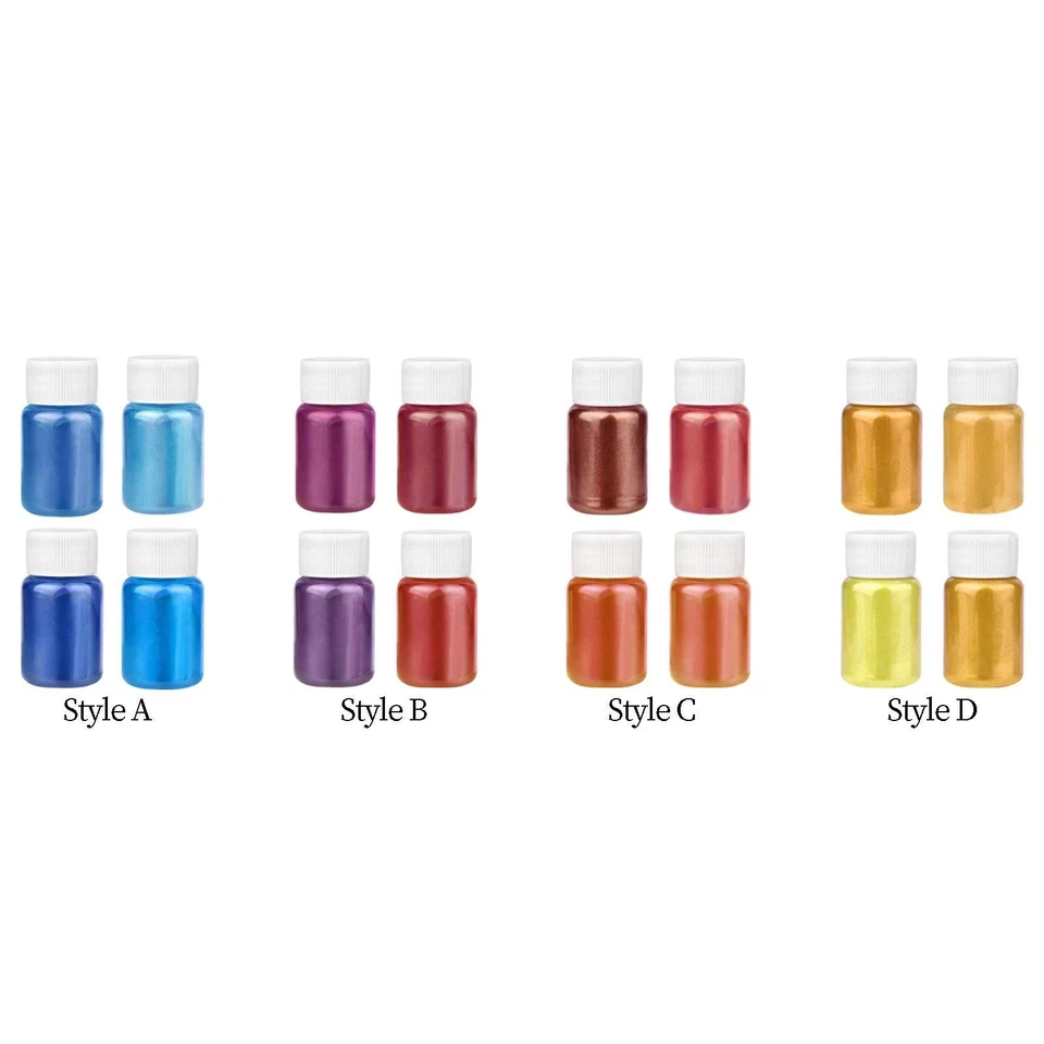 4x Pearlescent Mica Powder Colors Pigment Powder for Paints Nail Art Slime - Image 1 of 1