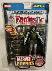 2002 TOY BIZ MARVEL LEGENDS SERIE 2 DR DOOM VARIANTE DOOMBOT con FUMETTO - Foto 1 di 8