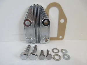 BLOQUE PEQUEÑO BOMBA DE COMBUSTIBLE CON ALETAS CHEVY BLOQUE FUERA DE PLACA CROMO& PERNOS265-400#2057XKIT - Imagen 1 de 12