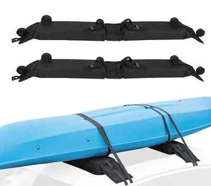 Car Soft Roof Rack Pads for Kayak Surfboard Canoe Luggage Carrier Windsurfings - Picture 1 of 16