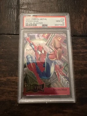 1995 Marvel Metal Spider-Man Metal Blaster #12 PSA 10 - Image 1 of 2