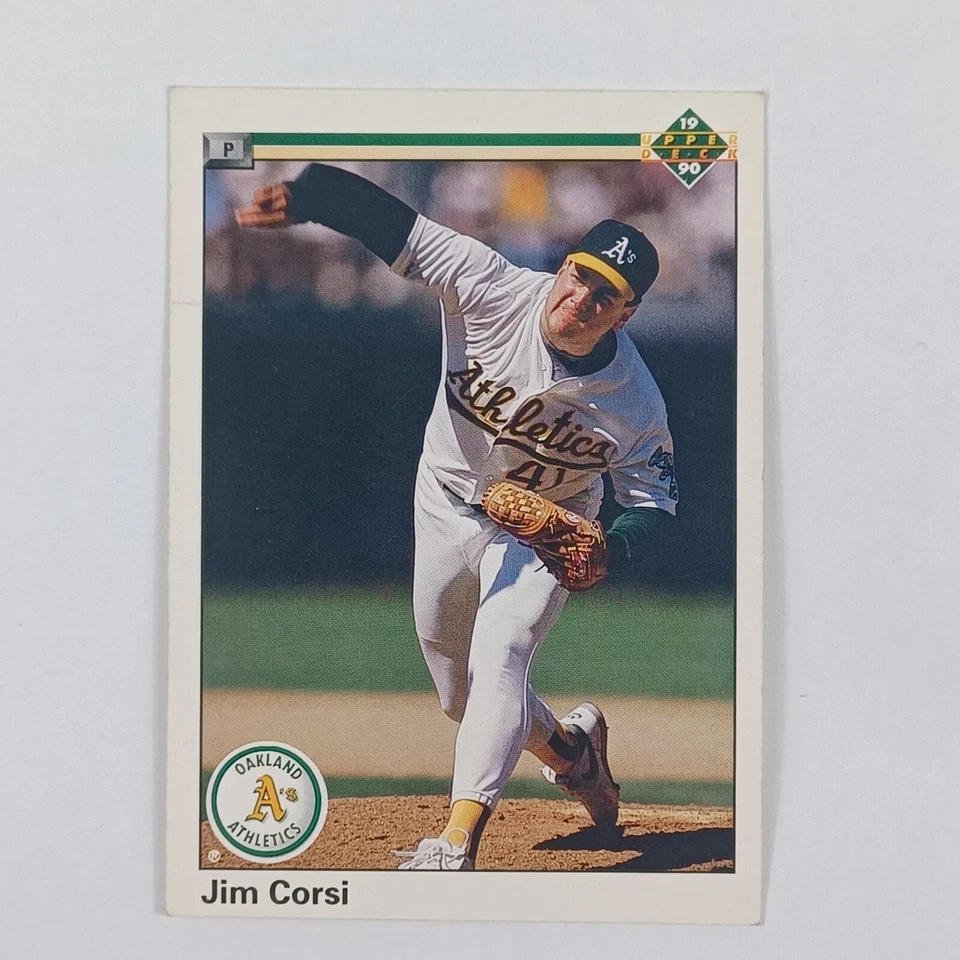 Jim Corsi Oakland Athletics Upper Deck 1990 Baseball Card # 521 - Image 1 of 3