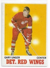 GARY GARRY UNGER 1970-71 OPC Hockey card #26 Detroit Red Wings EX/EX+