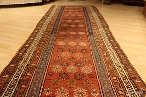 10 ft. Long Antique Caucasian Hall Runner Last Quarter of 19th Century Kurdish - Picture 1 of 12