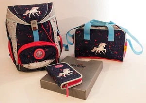 DerDieDas 5-teiliges Schulranzen-Set Ergoflex Superflash Starlight, Einhorn - Bild 1 von 24