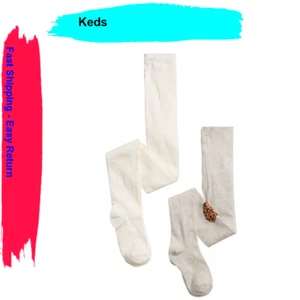 Kids' Little Girls 2-pack Sweater Tights In Heather Oatmeal/Cream Size (2-4) - Picture 1 of 1