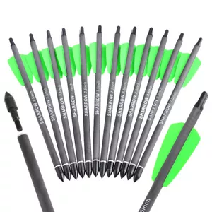 7.5" 15" Crossbow Bolts Carbon Arrows Screw Point Vanes Archery Bow Hunting - Picture 1 of 11