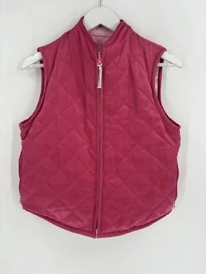 Chaqueta Chaleco Ralph Lauren Vintage Mujer Pequeña Rosa Acolchada Vellón Reversible Cremallera Foto 1 de 4