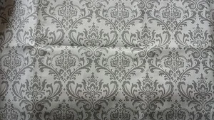 Small Grey Damask Fabric Piece 13" x 90" BRAND NEW! - Picture 1 of 2